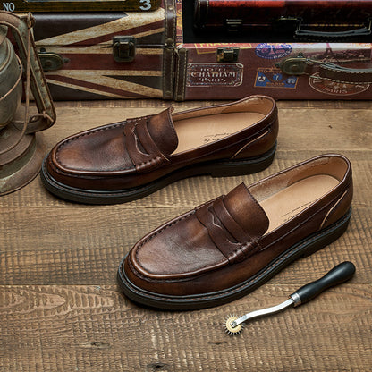 Men's Casual Leather Loafers – Slip-On Dress Shoes