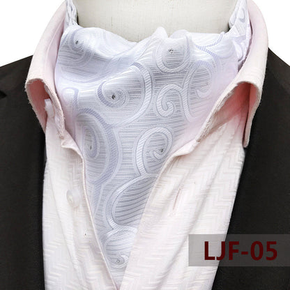 Men's British Jacquard Polyester Scarf – Refined Cold-Weather Style
