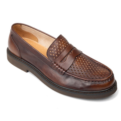 Men's Casual Leather Loafers – Slip-On Dress Shoes