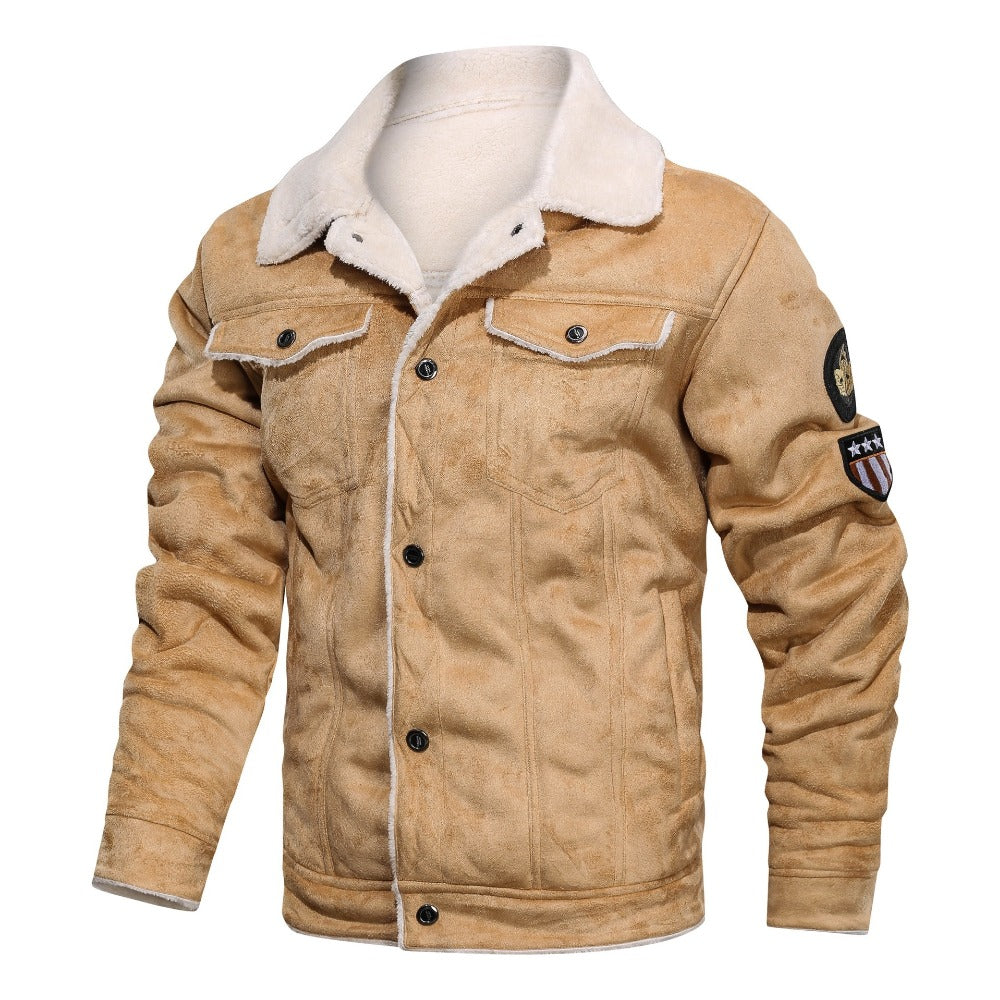 Men's Suede Casual Loose Jacket – Smart Casual Outerwear