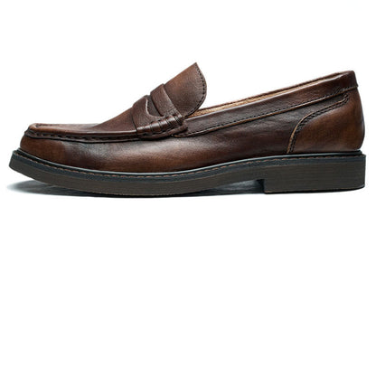 Men's Casual Leather Loafers – Slip-On Dress Shoes